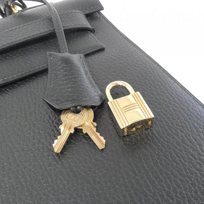 Hermès Black Leather Kelly 32