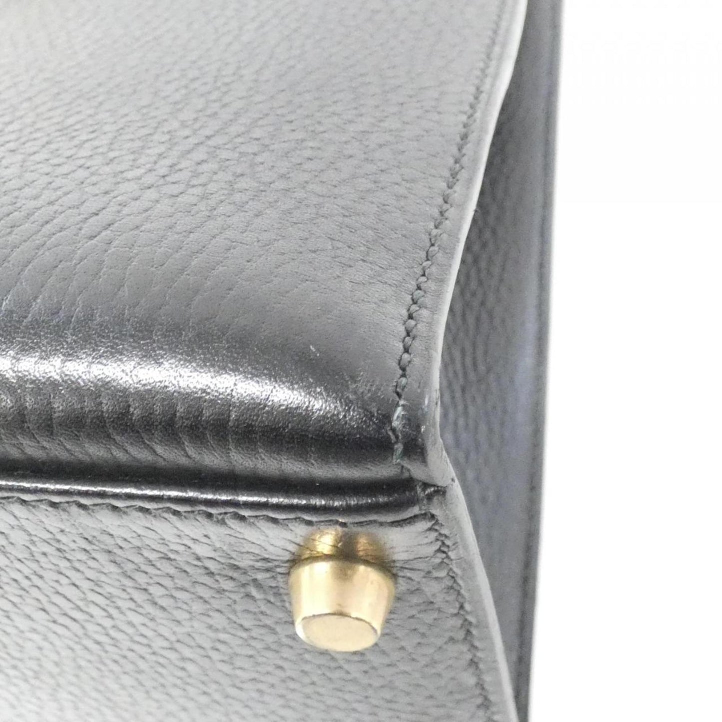 Hermès Black Leather Kelly 32