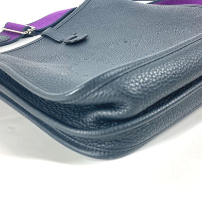 Hermès Blue Leather Evelyne