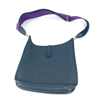 Hermès Blue Leather Evelyne