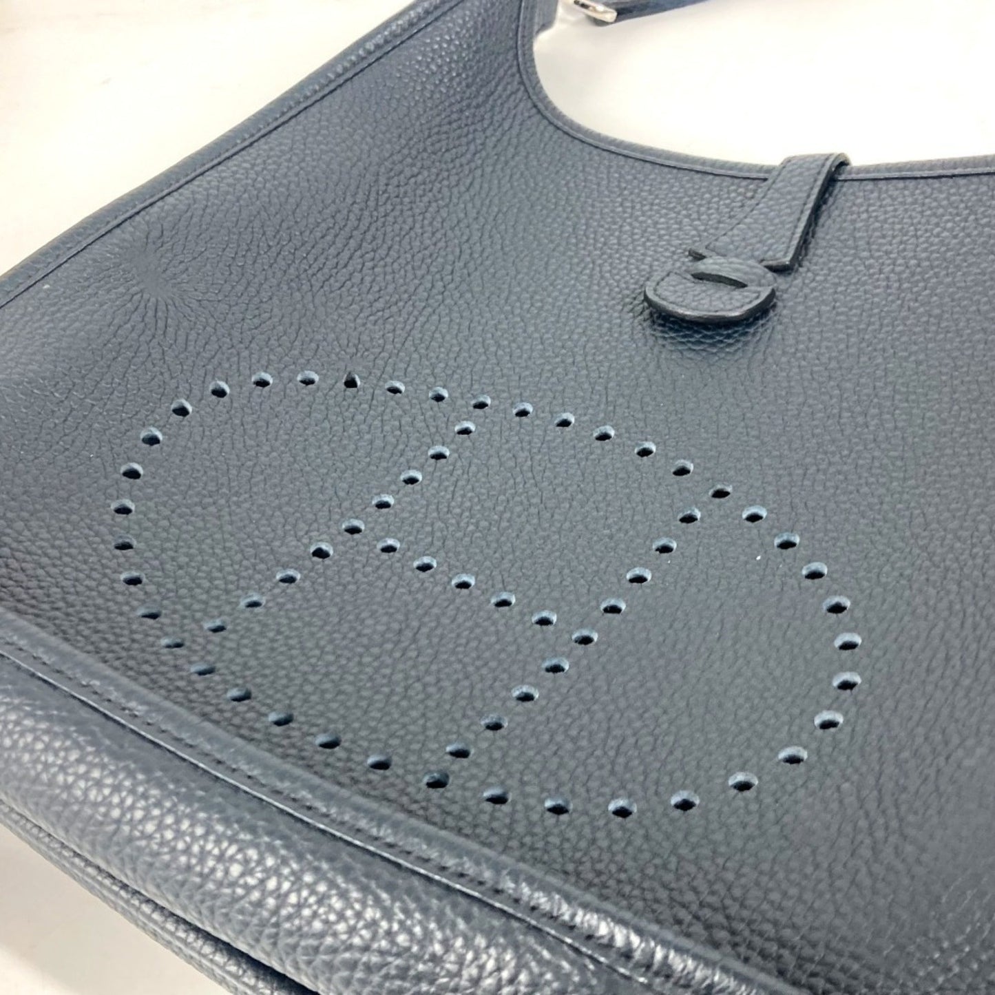 Hermès Blue Leather Evelyne