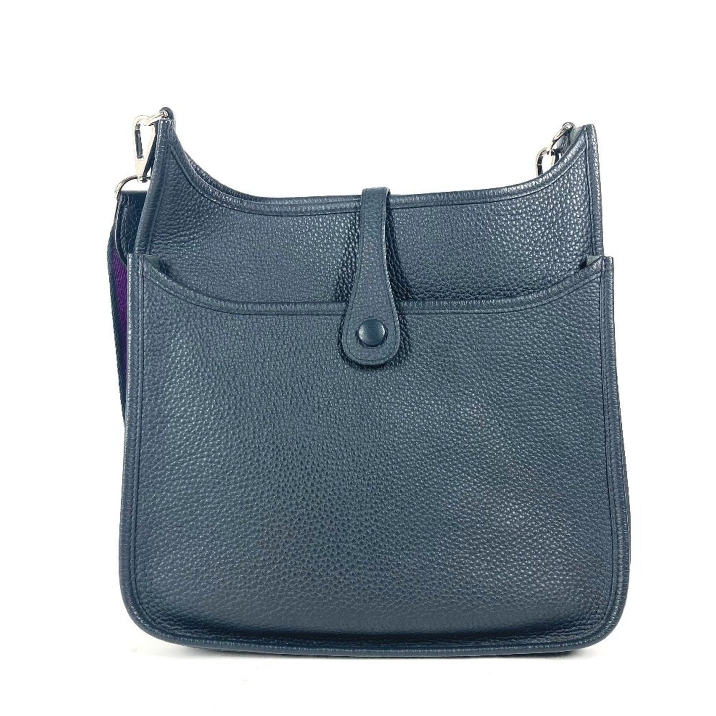 Hermès Blue Leather Evelyne