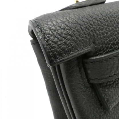 Hermès Black Leather Kelly 25
