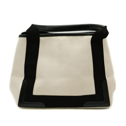 Balenciaga Brown Canvas Navy Cabas