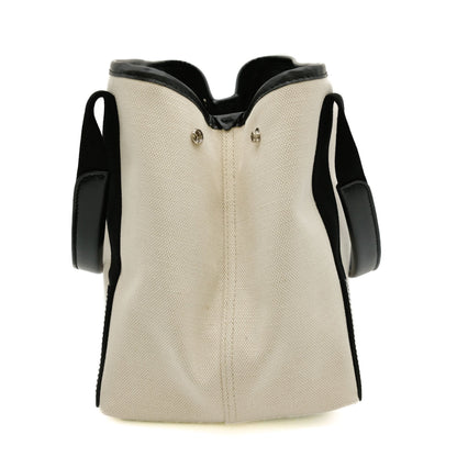 Balenciaga Brown Canvas Navy Cabas