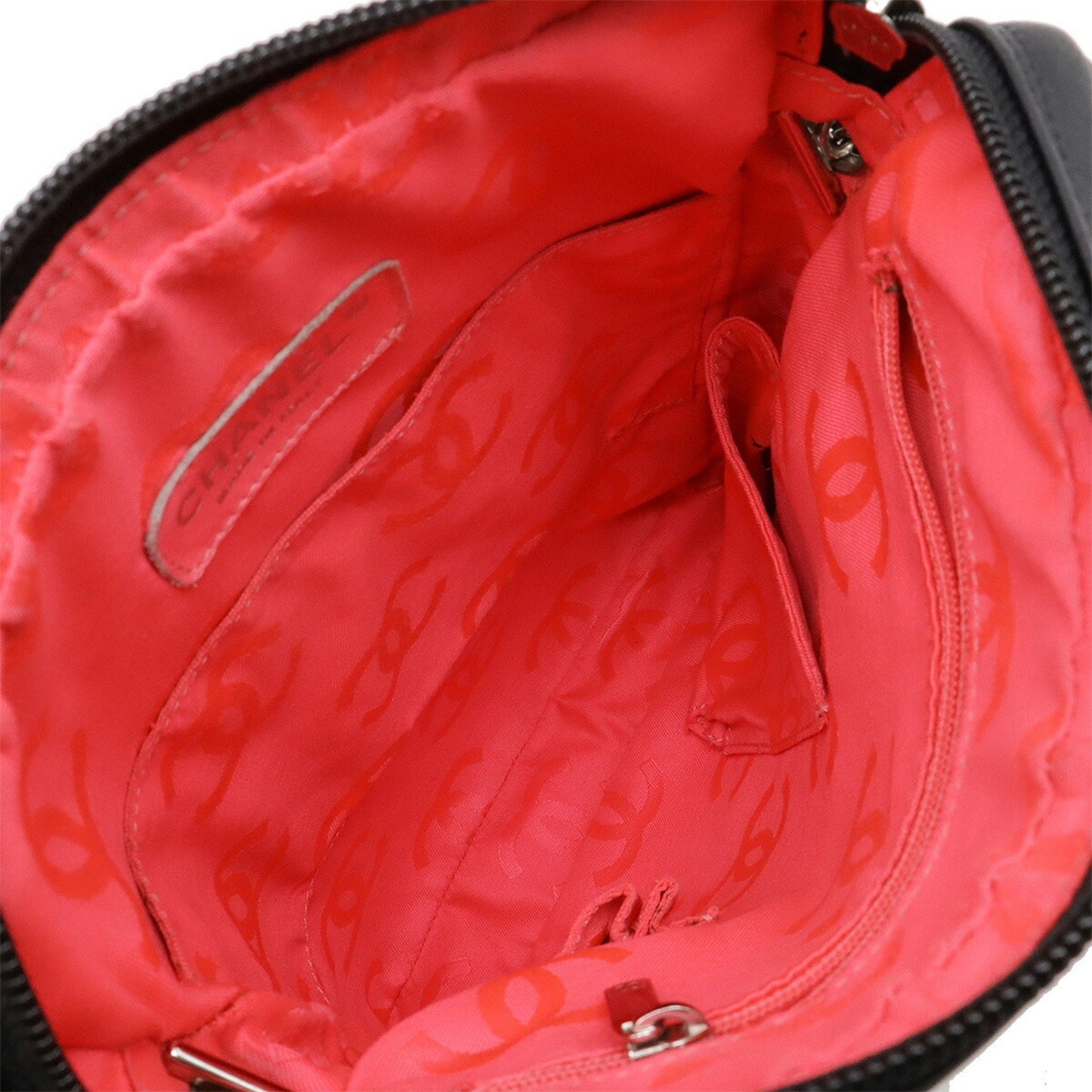 Chanel Black Leather Cambon Line