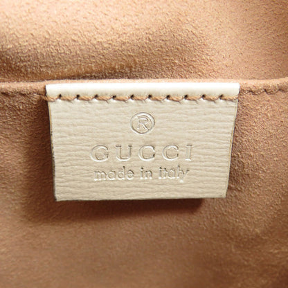 Gucci White Leather Horsebit