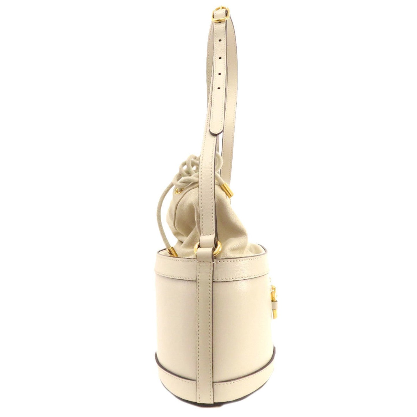 Gucci White Leather Horsebit