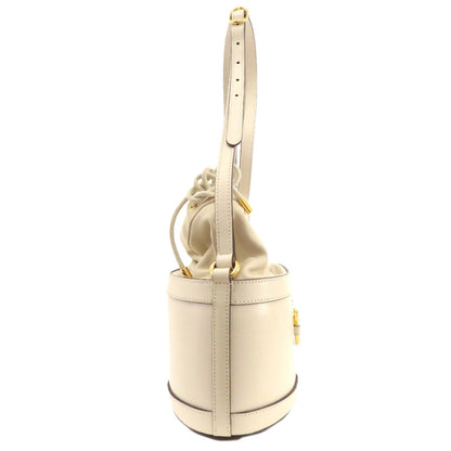 Gucci White Leather Horsebit