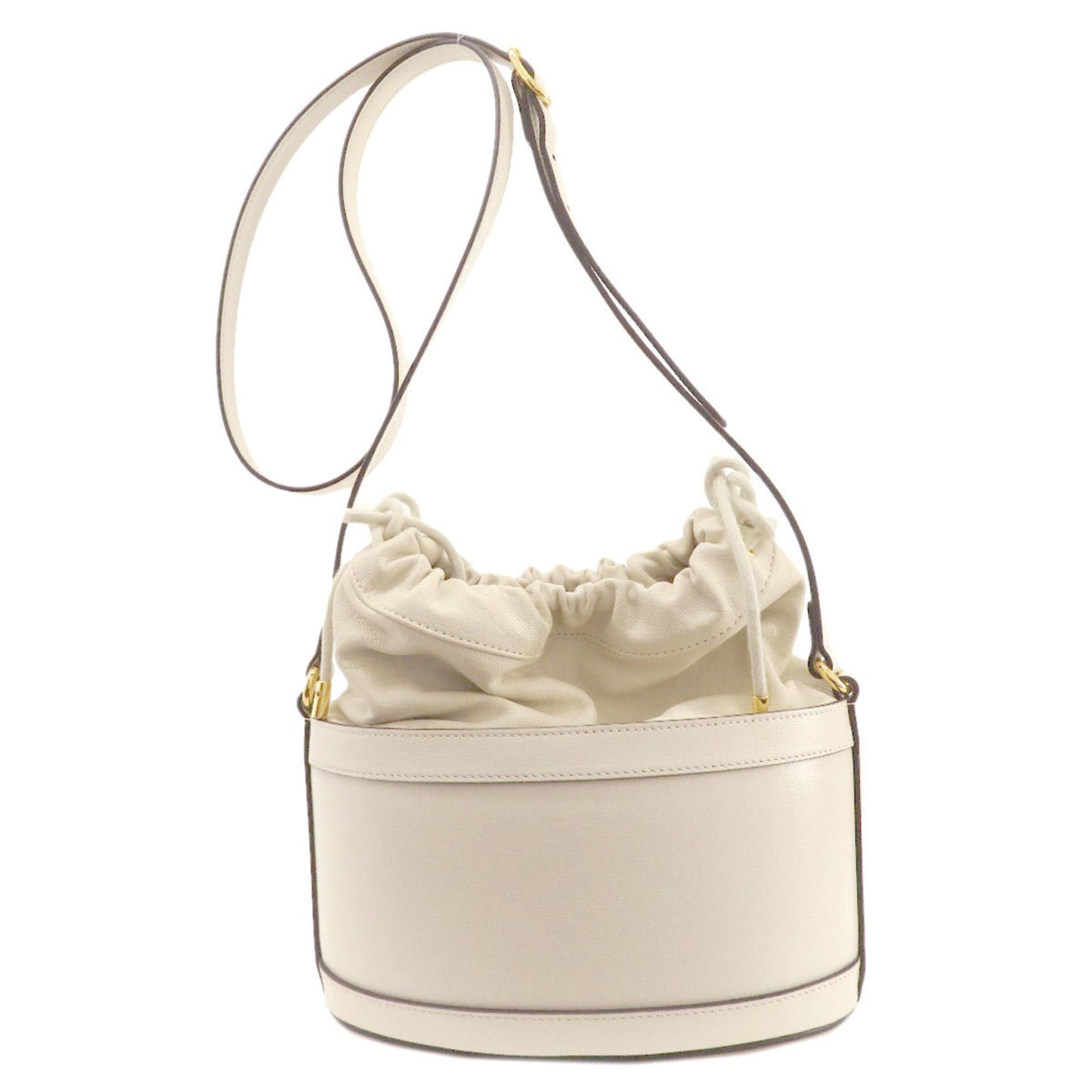 Gucci White Leather Horsebit