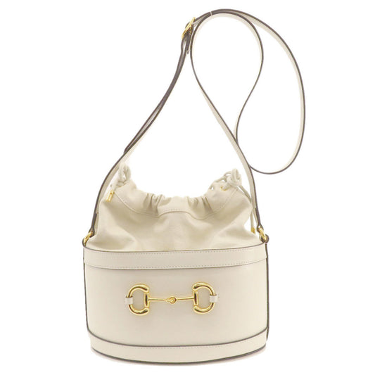 Gucci White Leather Horsebit