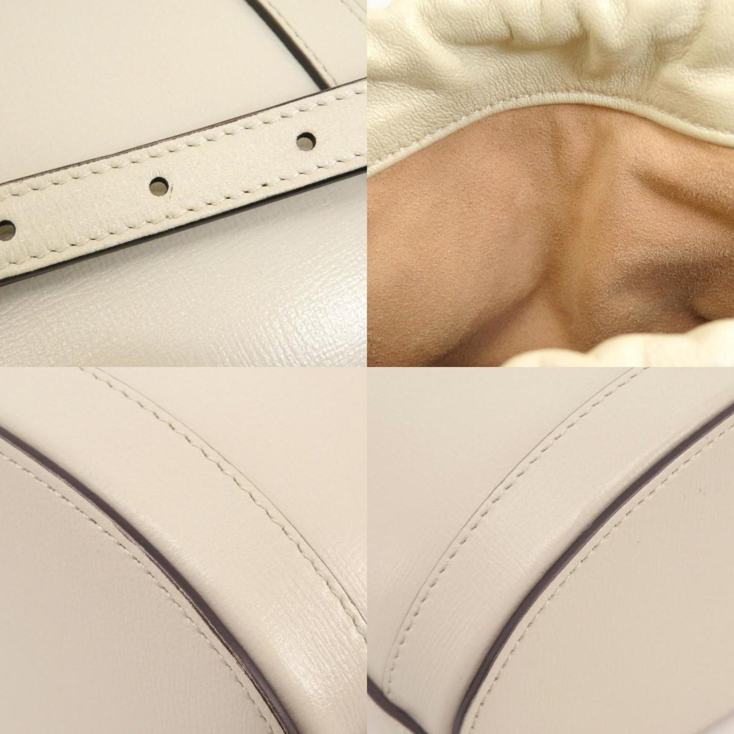 Gucci White Leather Horsebit