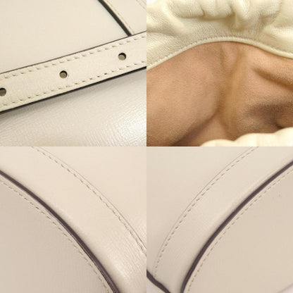 Gucci White Leather Horsebit