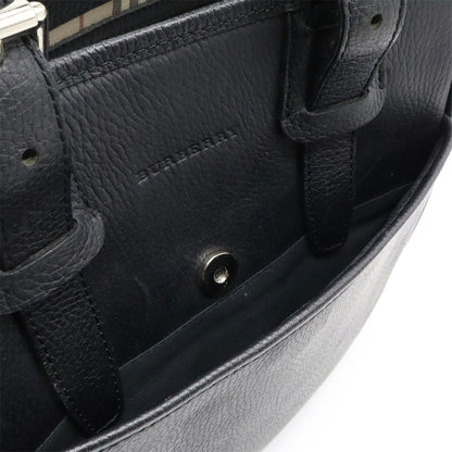 Burberry Black Leather Nova Check