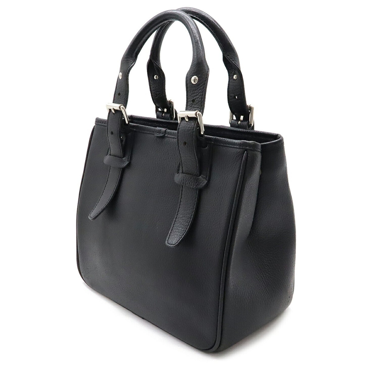 Burberry Black Leather Nova Check