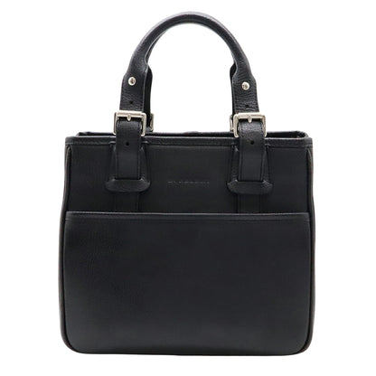 Burberry Black Leather Nova Check