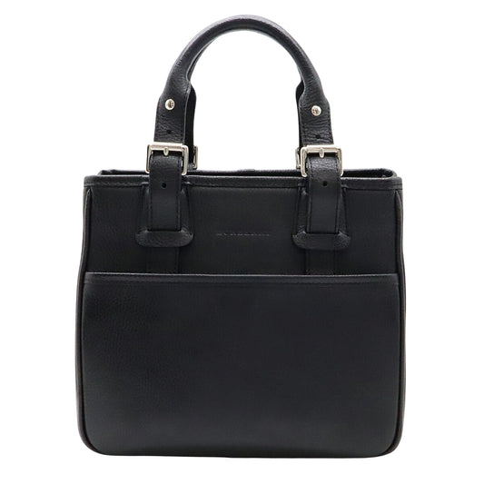 Burberry Black Leather Nova Check