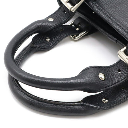 Burberry Black Leather Nova Check