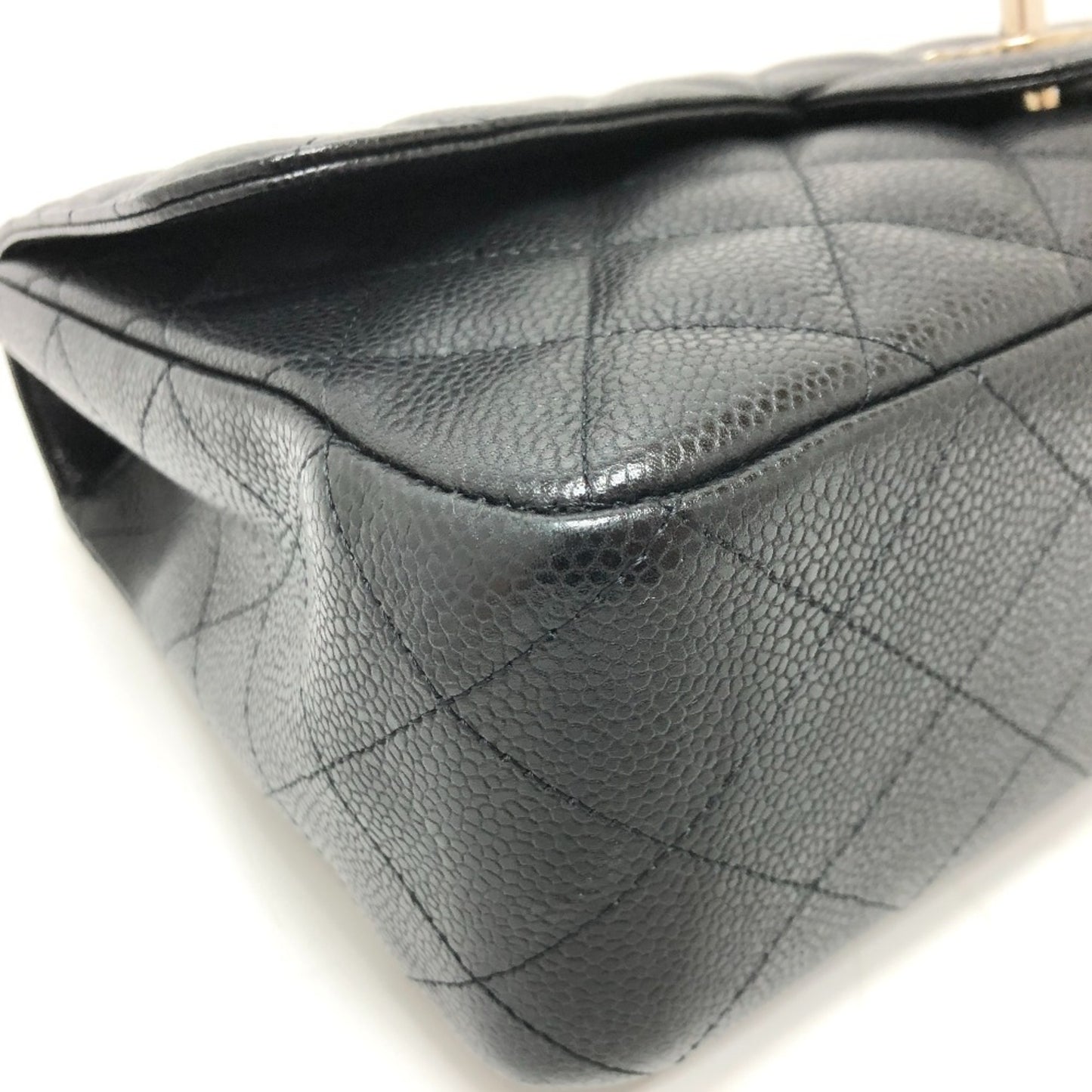 Chanel Black Leather Jumbo