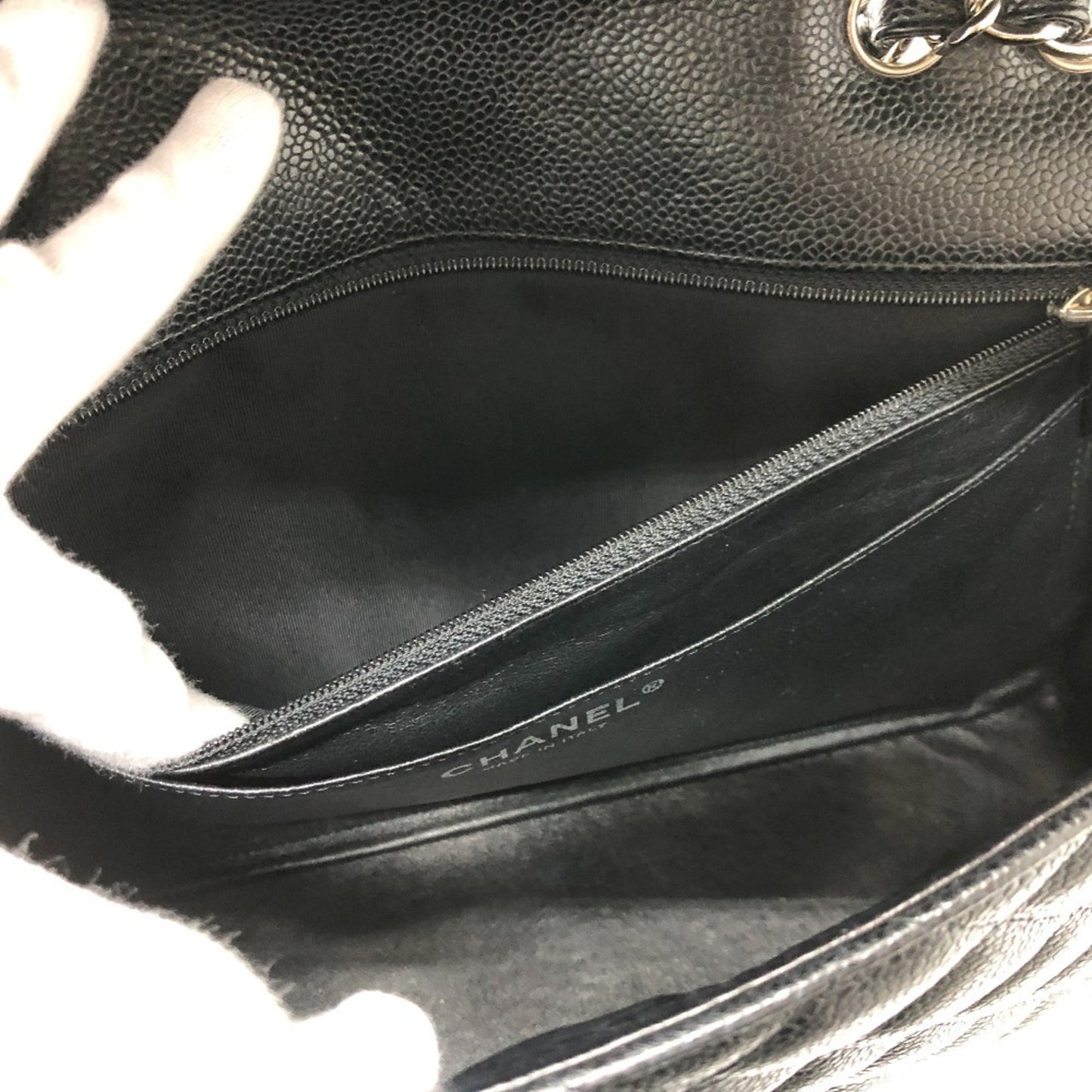 Chanel Black Leather Jumbo