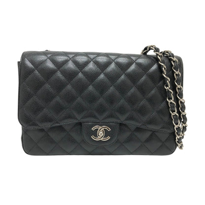 Chanel Black Leather Jumbo