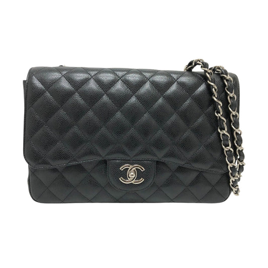 Chanel Black Leather Jumbo