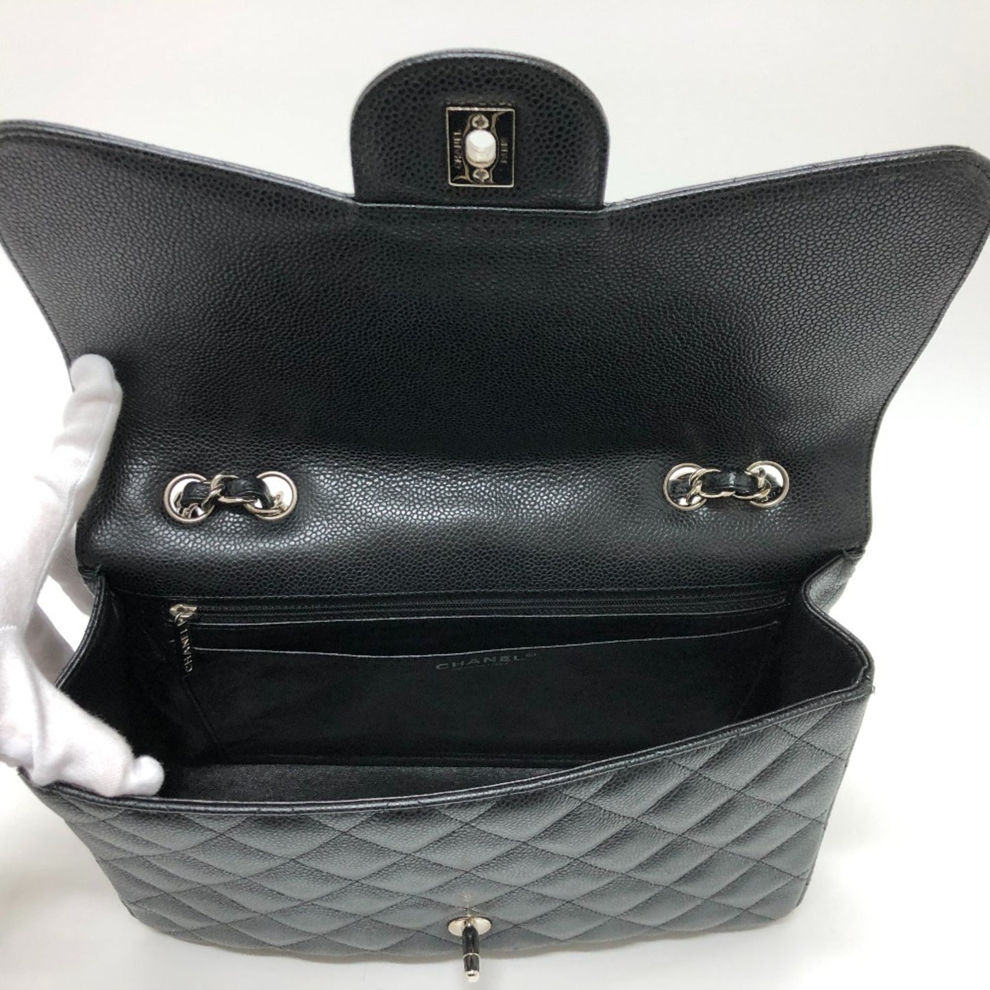 Chanel Black Leather Jumbo