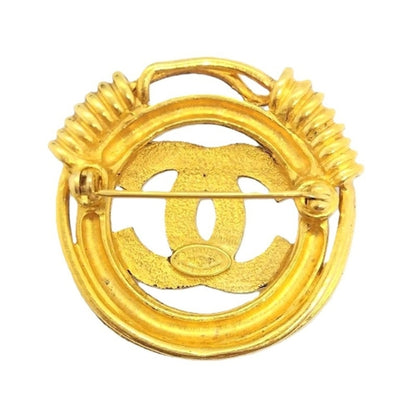 Chanel Gold Gold Plated Coco Mark