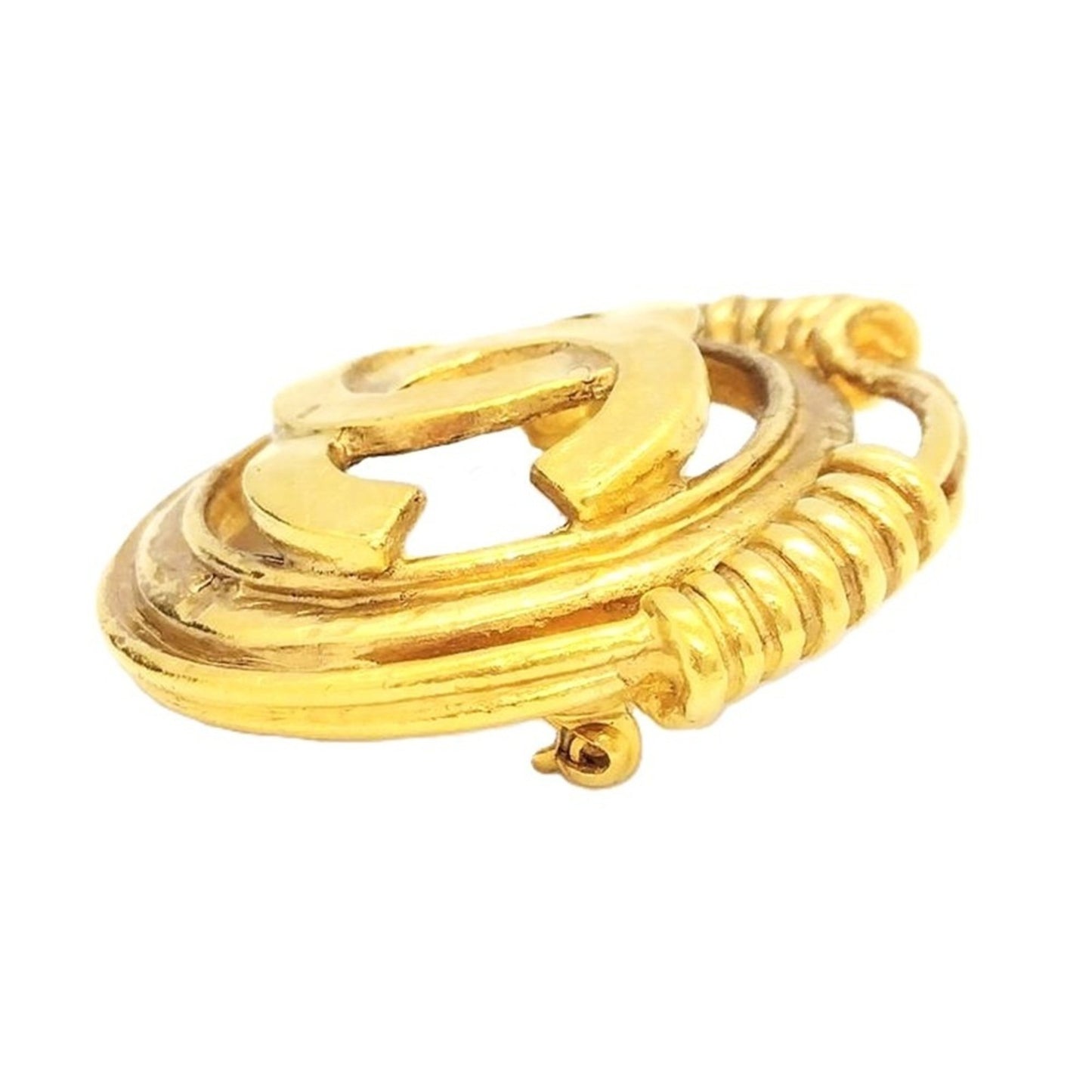 Chanel Gold Gold Plated Coco Mark