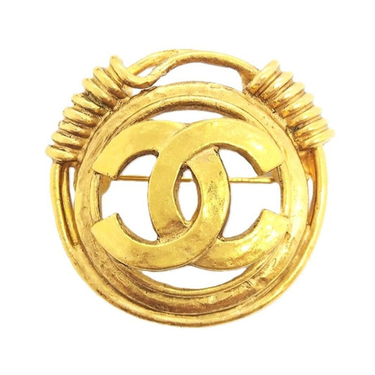 Chanel Gold Gold Plated Coco Mark