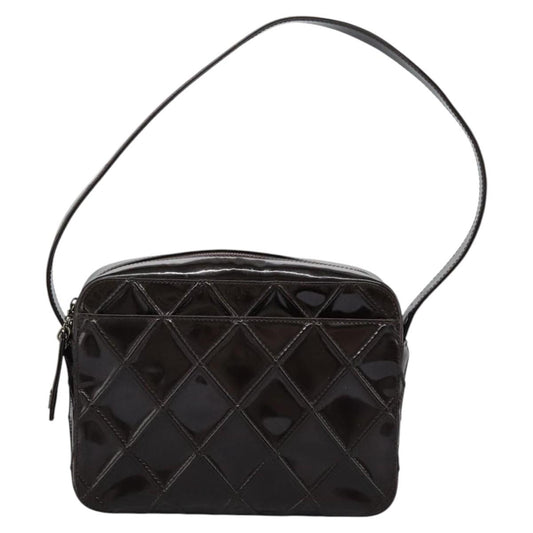 Chanel Brown Patent Leather Camera