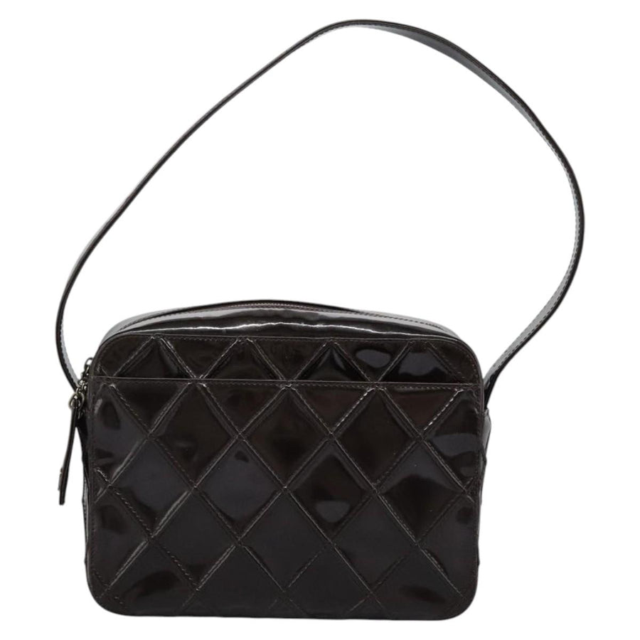 Chanel Brown Patent Leather Camera