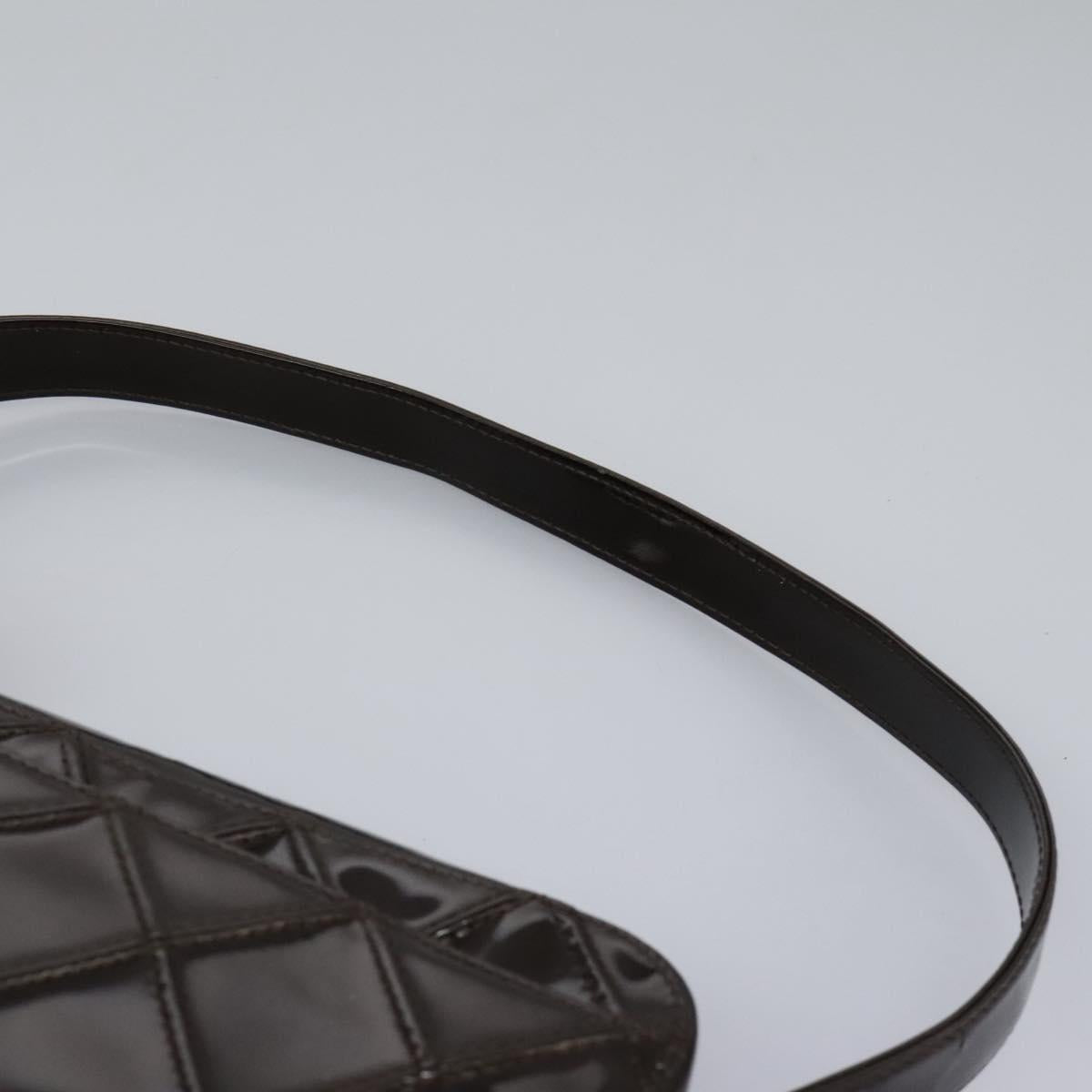 Chanel Brown Patent Leather Camera