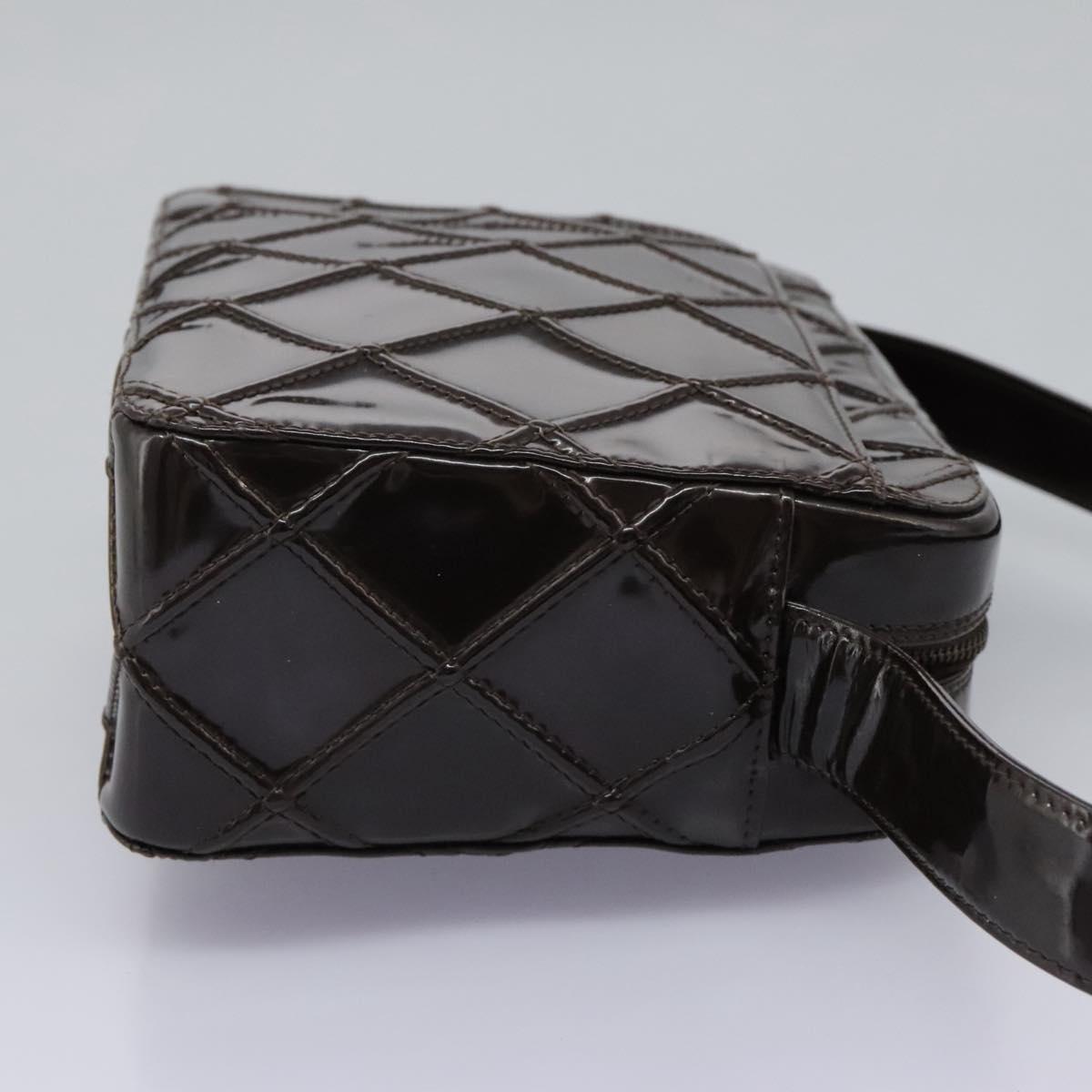 Chanel Brown Patent Leather Camera