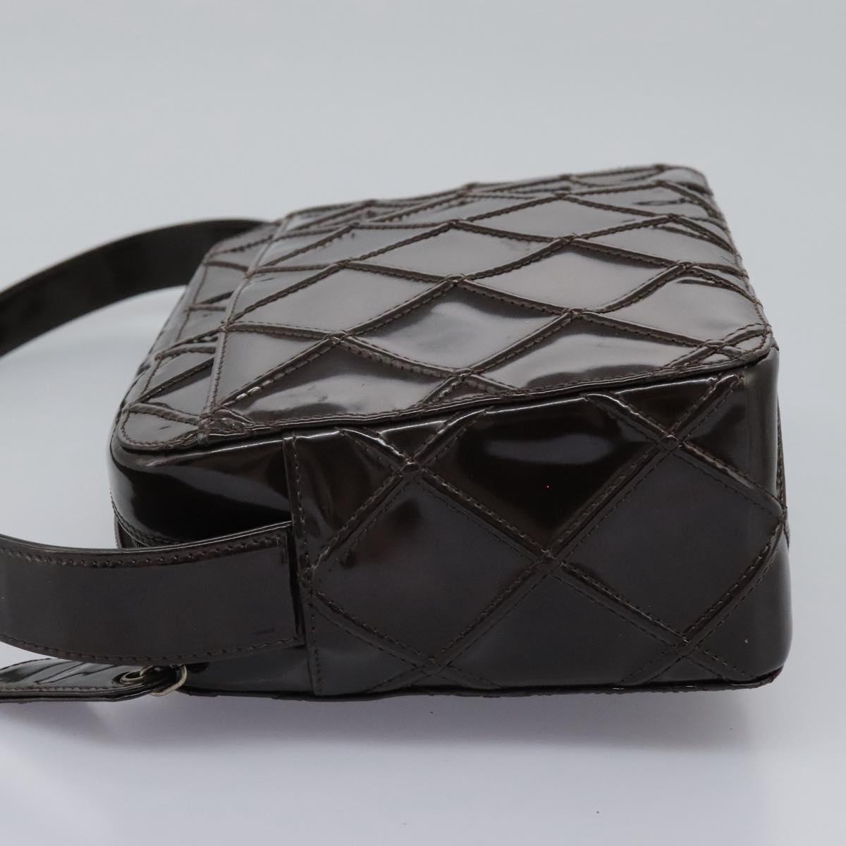 Chanel Brown Patent Leather Camera
