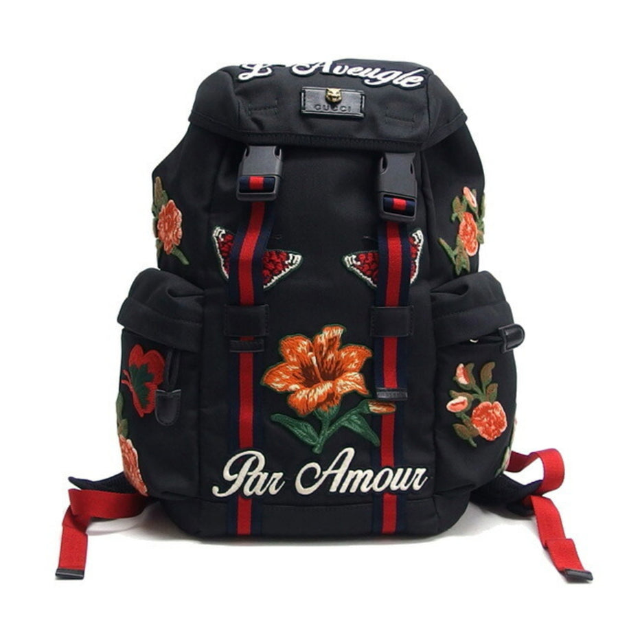 Gucci Black Canvas Backpack