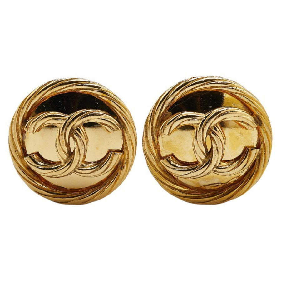 Chanel Gold Gold Plated Coco Mark