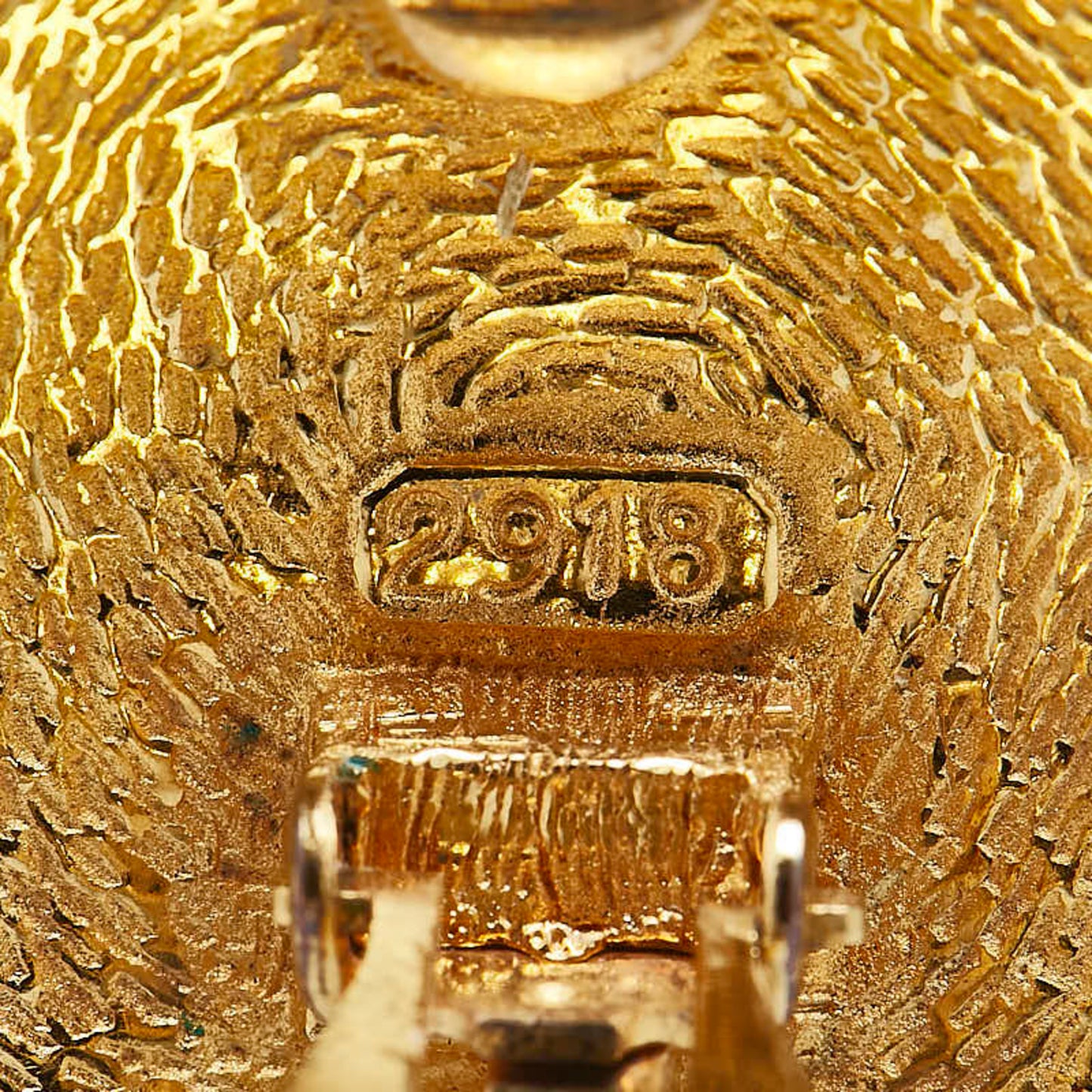 Chanel Gold Gold Plated Coco Mark