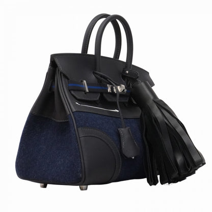 Hermès Blue Leather Birkin 25