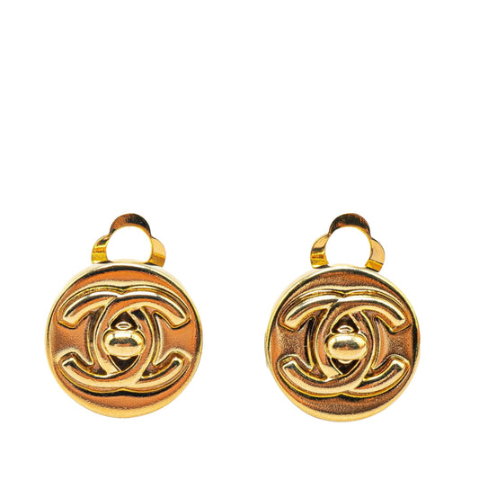 Chanel Gold Gold Plated Coco Mark