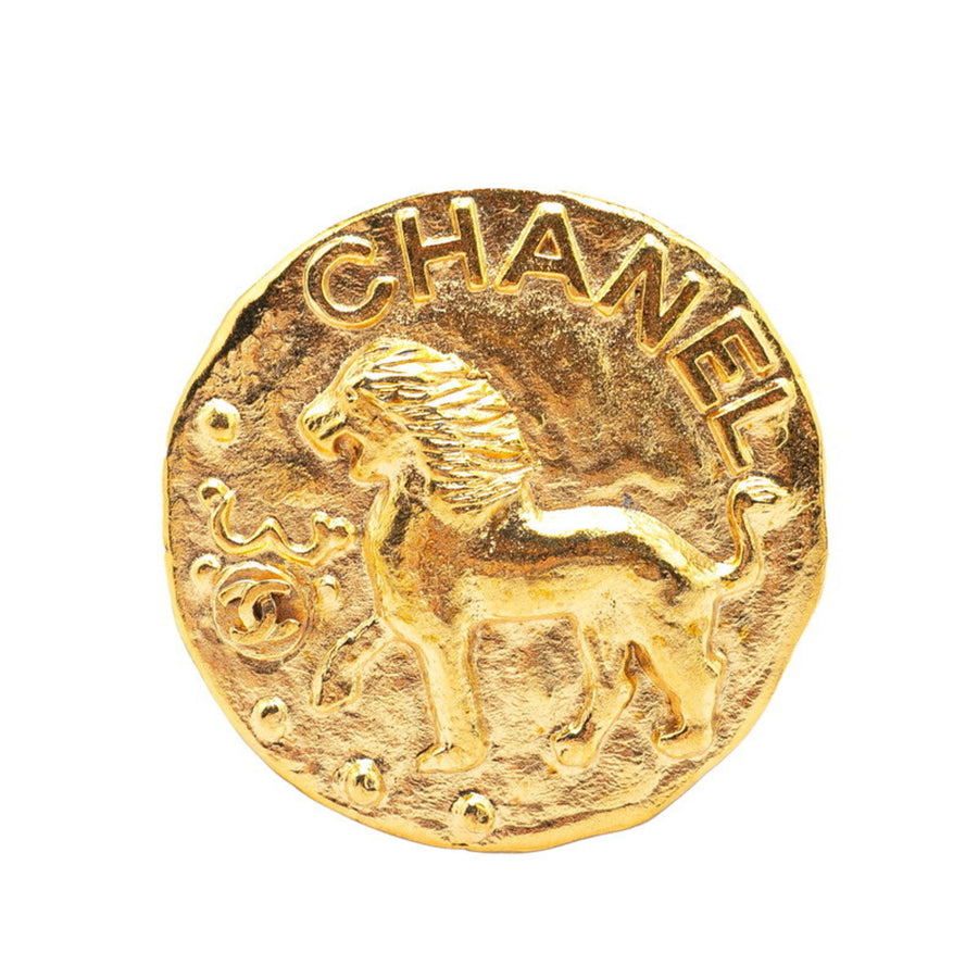 Chanel Gold Gold Plated Brooch