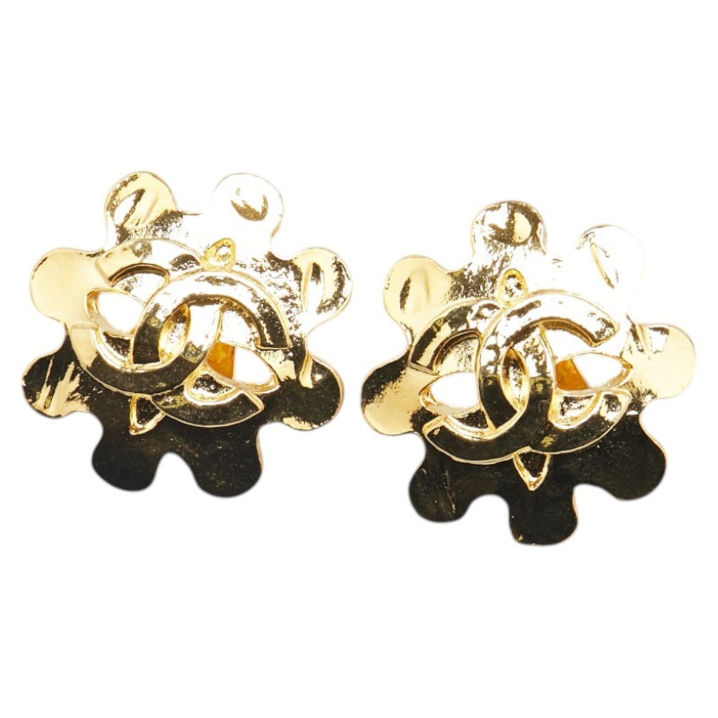 Chanel Gold Gold Plated Coco Mark