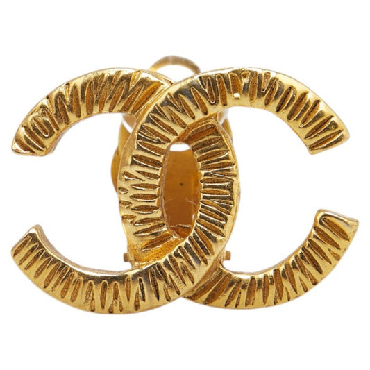 Chanel Gold Gold Plated Coco Mark