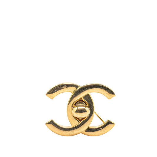 Chanel Gold Gold Plated Coco Mark