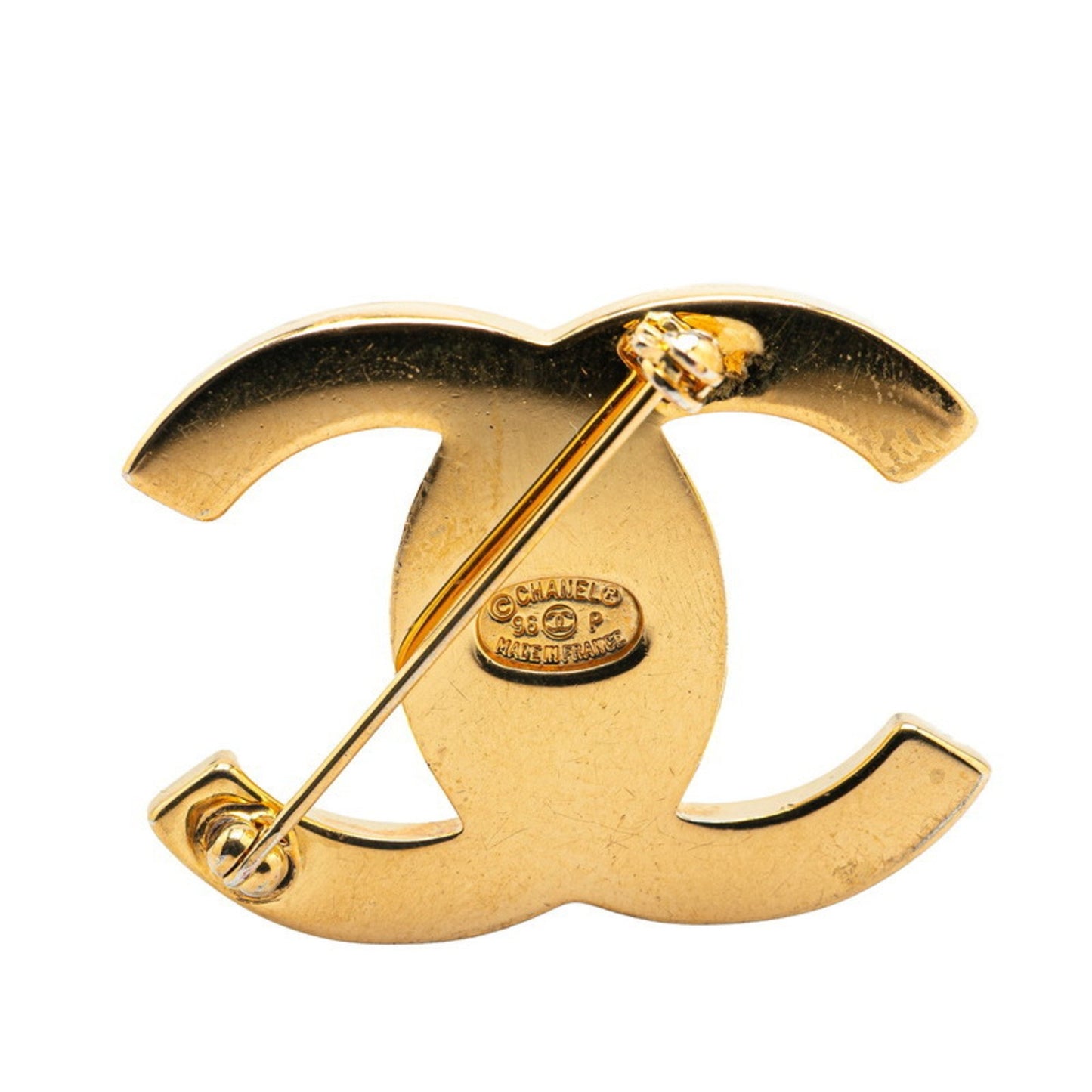 Chanel Gold Gold Plated Coco Mark