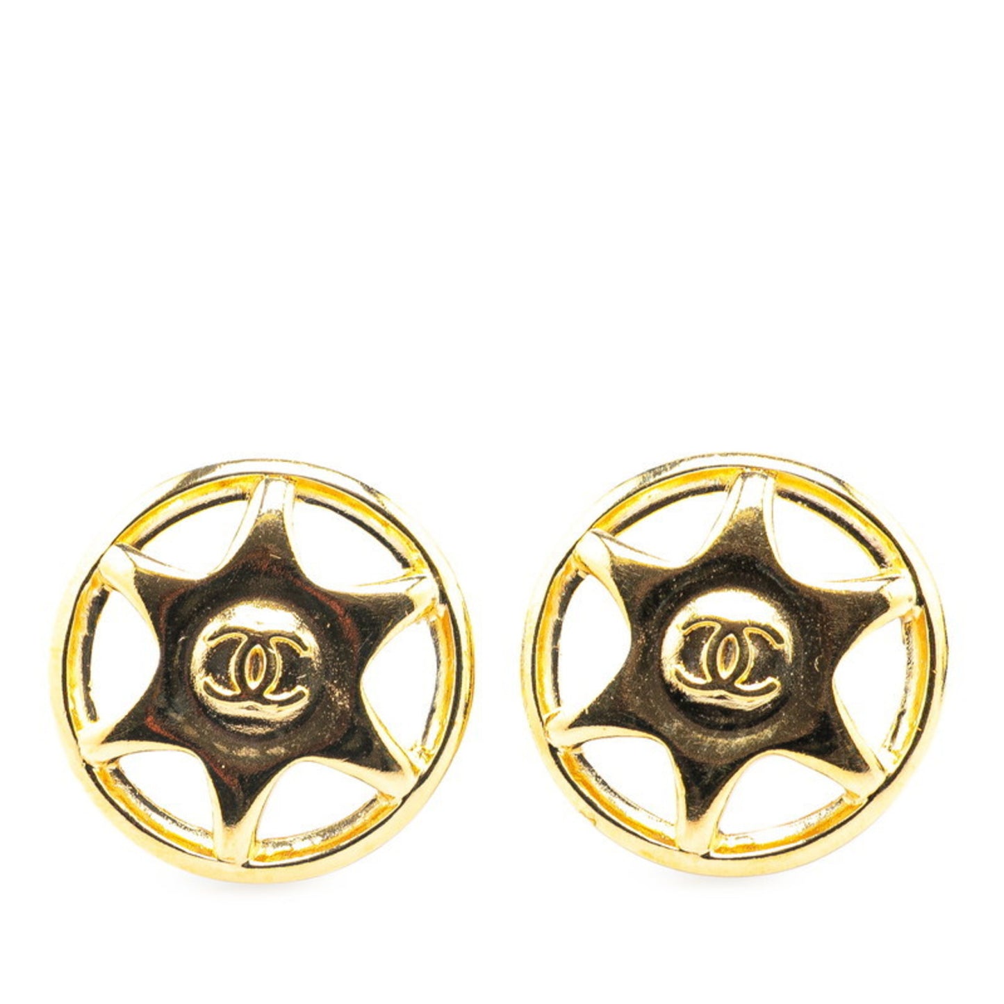 Chanel Gold Gold Plated Coco Mark