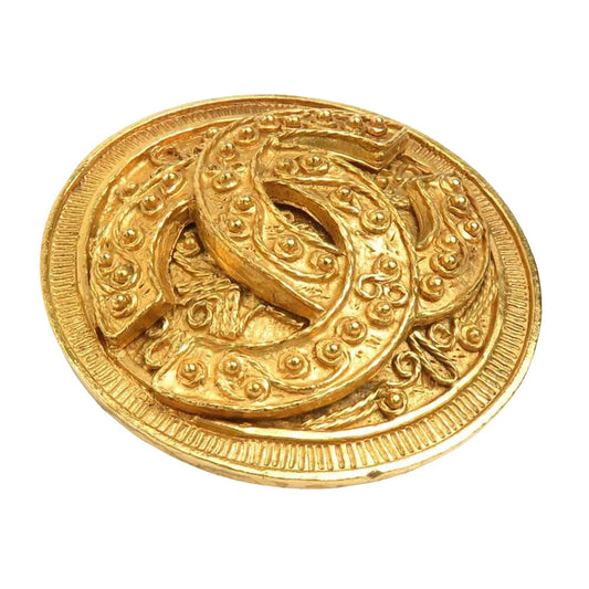 Chanel Gold Gold Plated Coco Mark