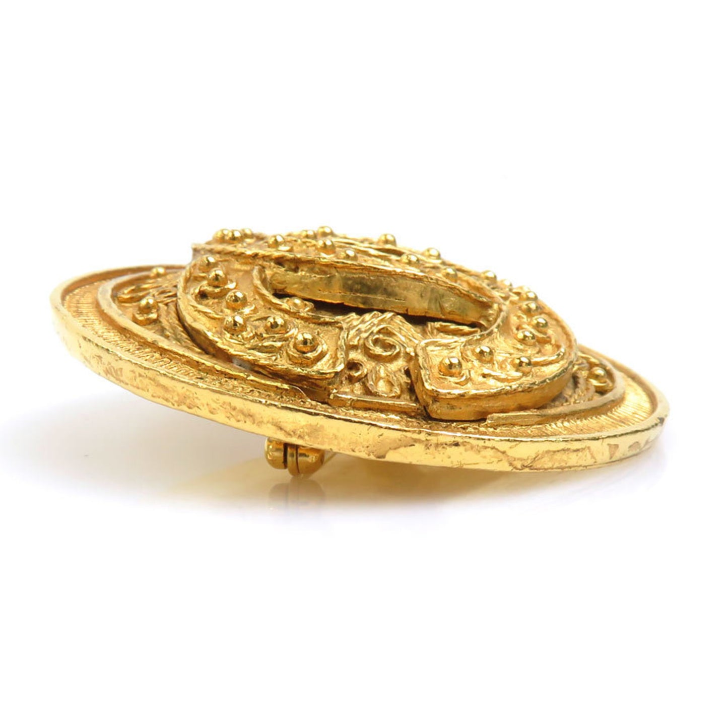 Chanel Gold Gold Plated Coco Mark