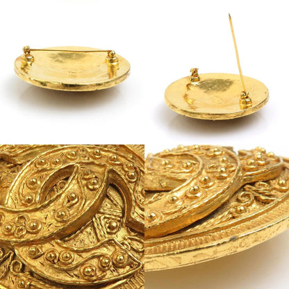 Chanel Gold Gold Plated Coco Mark