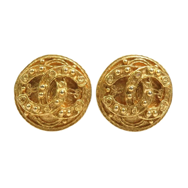 Chanel Gold Gold Plated Coco Mark